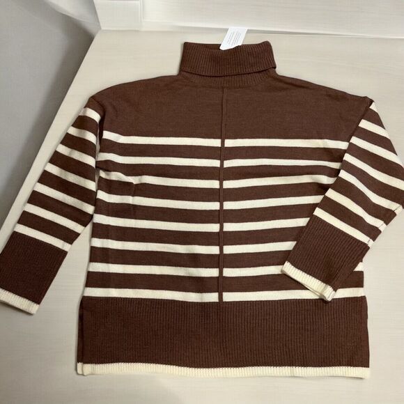 Revolve - Line and Dot Striped Turtleneck Sweater XL NWT - Picture 5 of 5